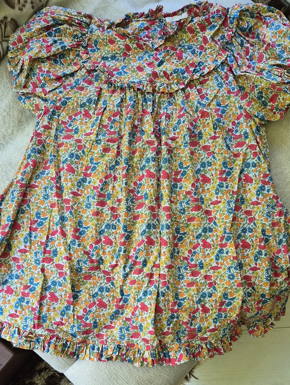 Title DÔEN x Liberty Floral Puff Sleeve Mini Dress XXL Rare